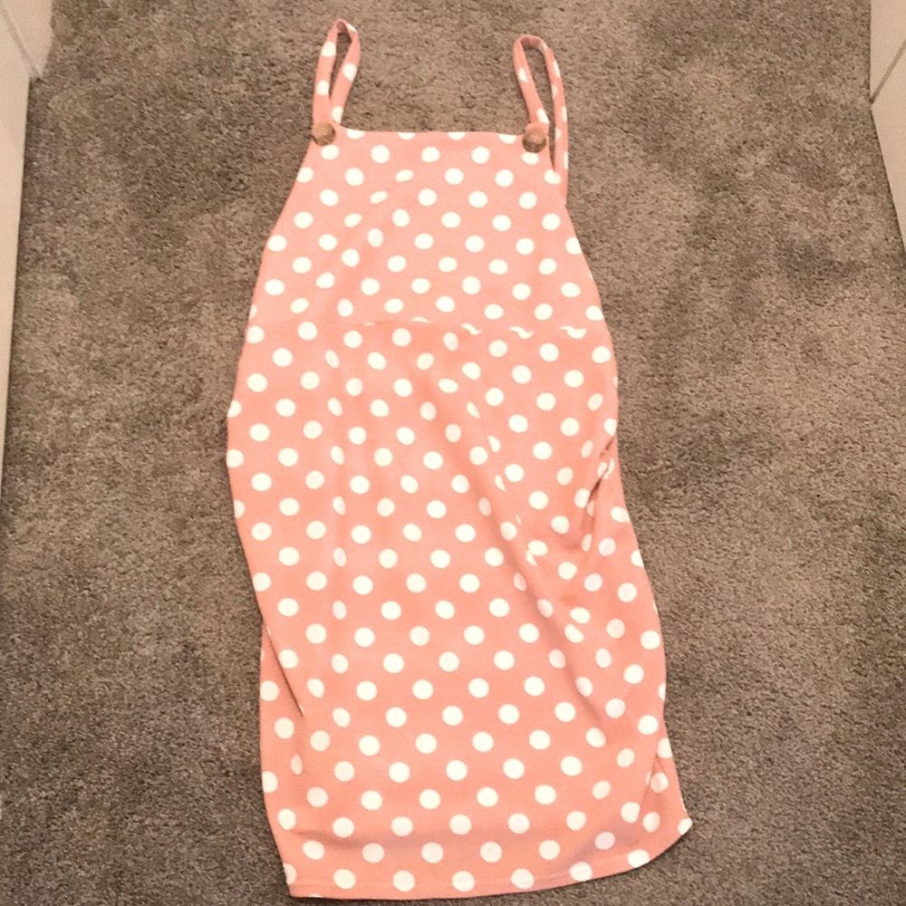 *New Never Worn* Pink Polka maternity dress